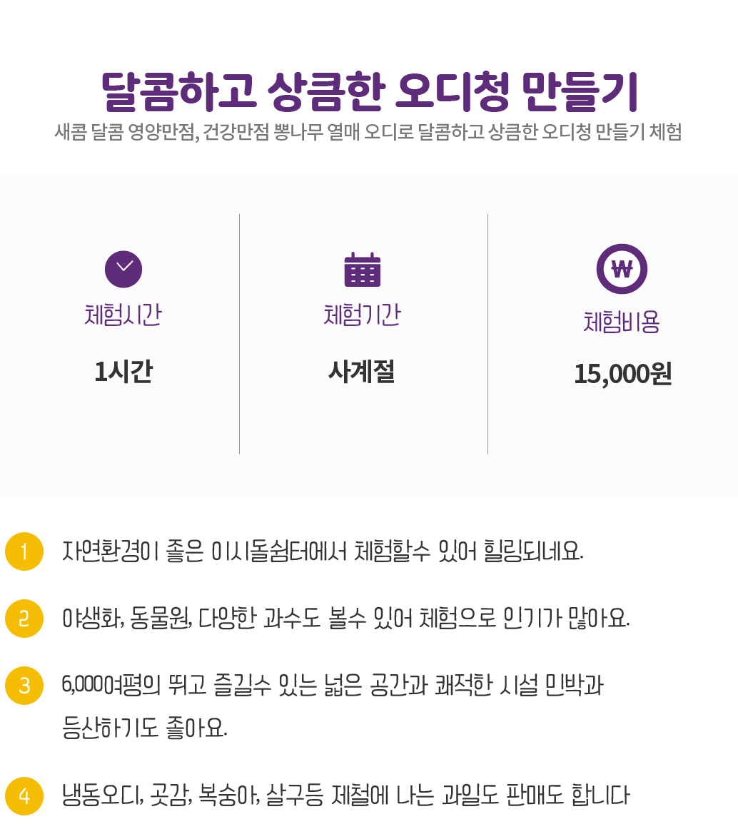 달콤하고 상큼한 영양만점 오디청 만들기 체험